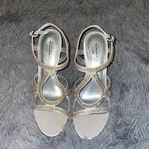 Silver Rhinestone Heels